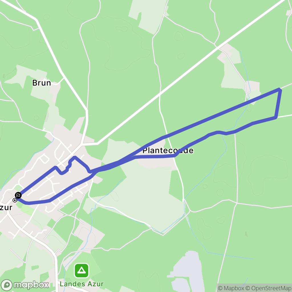 Azur : carte du parcours de randonnée - France