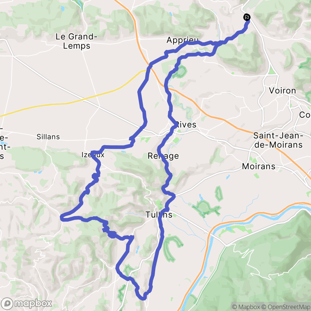 Chirens : carte du parcours de randonnée - France