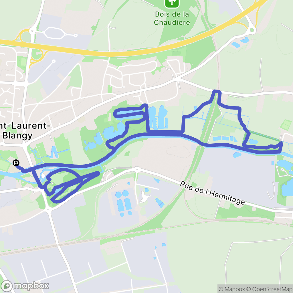 Saint-Laurent-Blangy : carte du parcours de randonnée - France