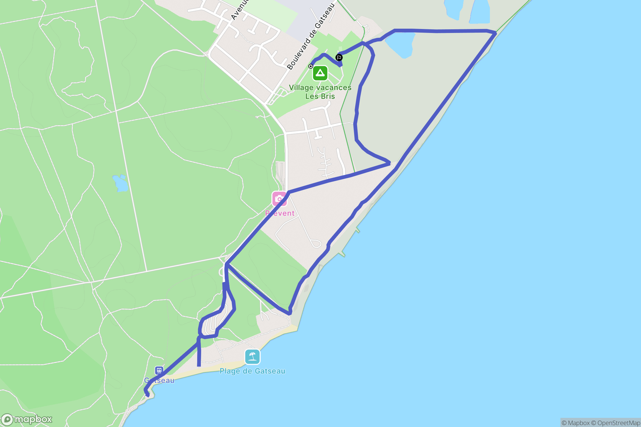 Saint-Trojan-les-Bains : carte du parcours de randonnée - France
