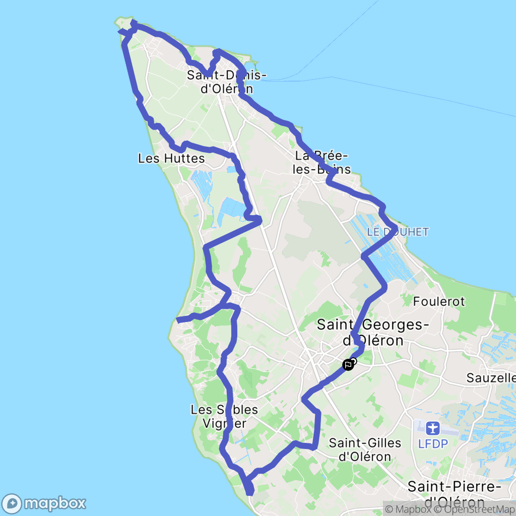 Saint-Georges-d'Oléron : carte du parcours de randonnée - France