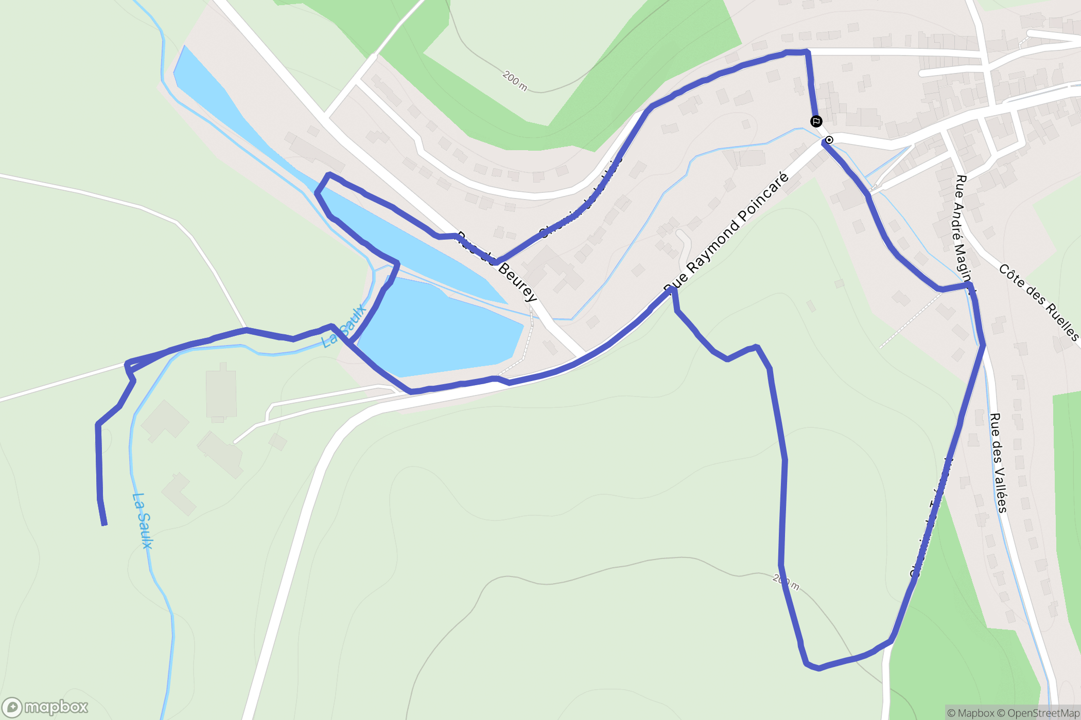 Trémont-sur-Saulx : carte du parcours de randonnée - France