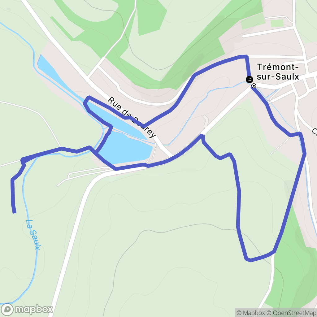 Trémont-sur-Saulx : carte du parcours de randonnée - France