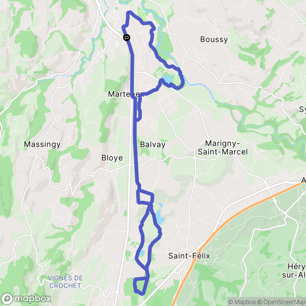 Rumilly : carte du parcours de randonnée - France