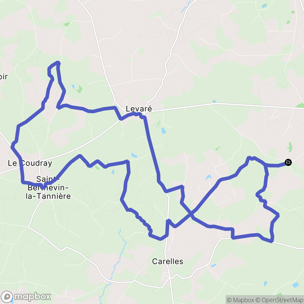 Colombiers-du-Plessis : carte du parcours de randonnée - France