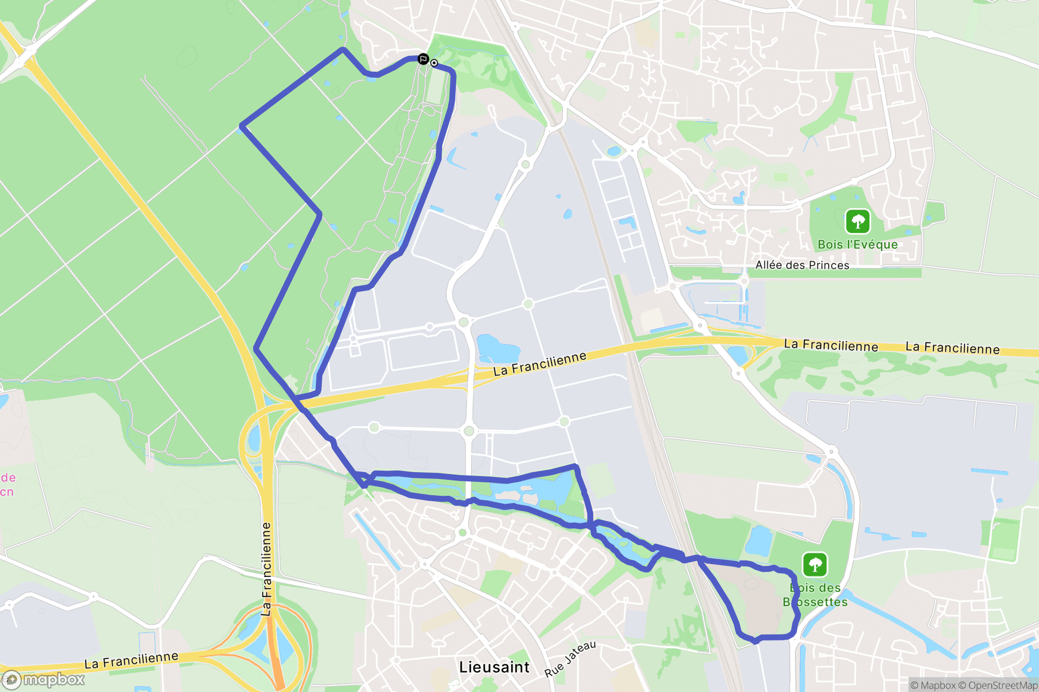 Combs-la-Ville : carte du parcours de randonnée - France