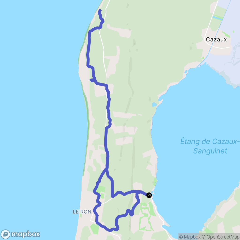 Biscarrosse : carte du parcours de randonnée - France