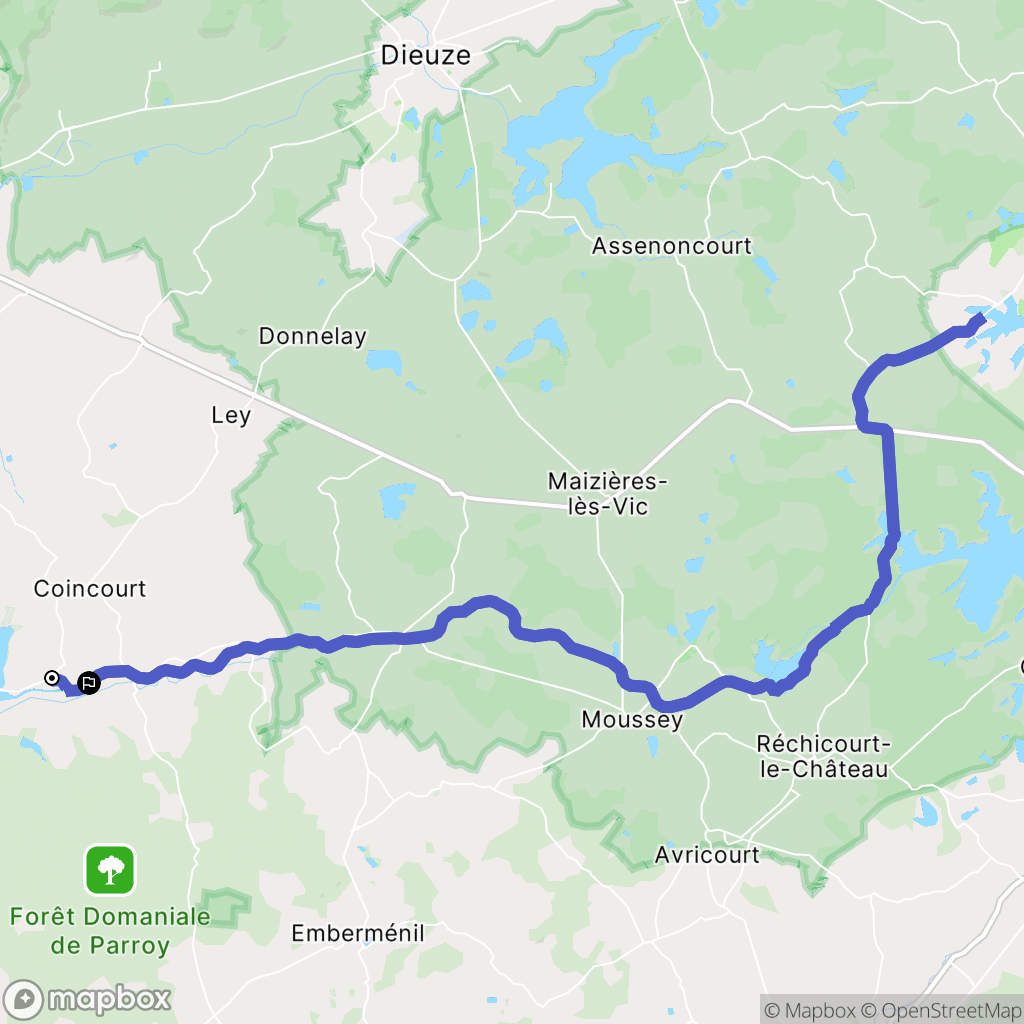 Parroy : carte du parcours de randonnée - France
