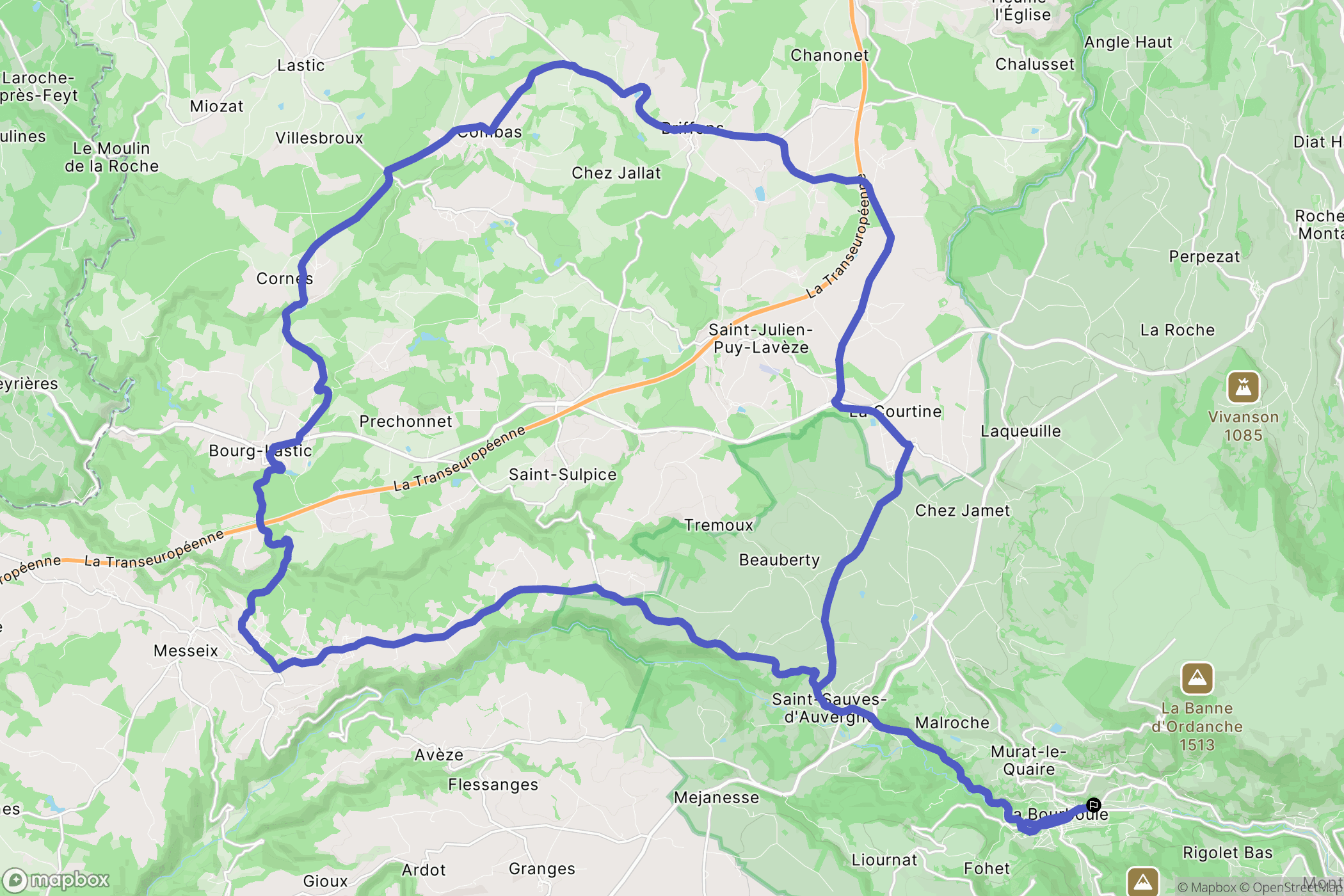 La Bourboule: routekaart voor buitenactiviteiten - France