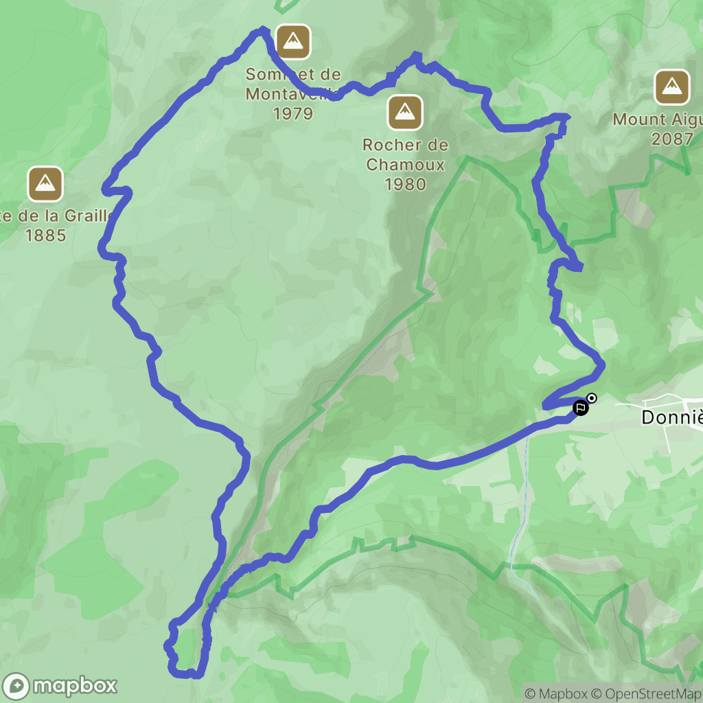Chichilianne : carte du parcours de randonnée - France