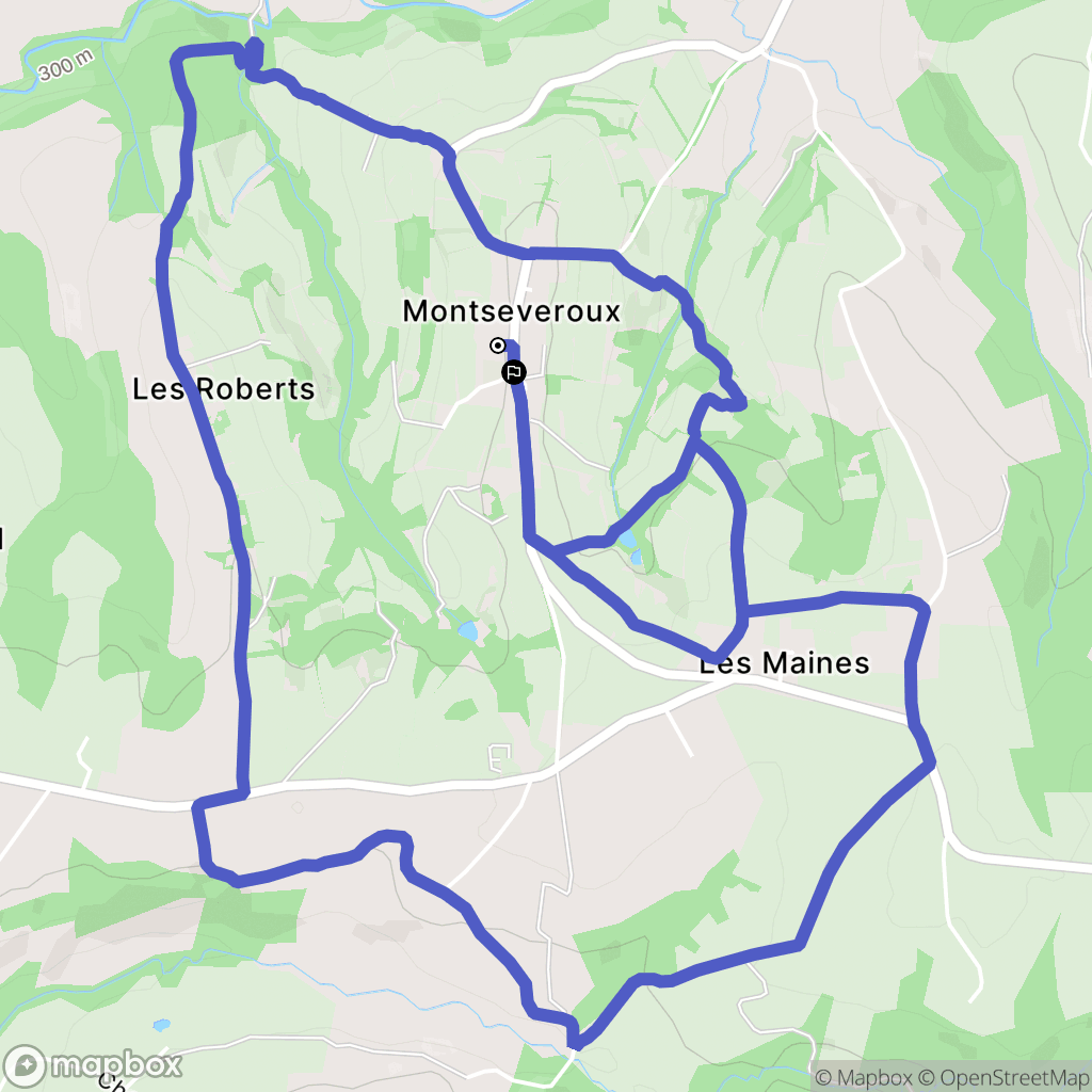 Montseveroux : carte du parcours de randonnée - France