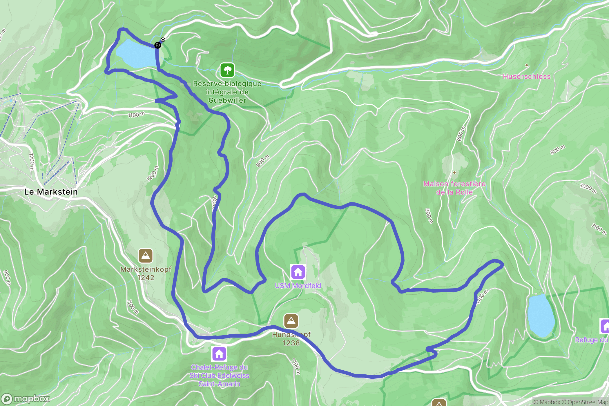 Linthal : carte du parcours de randonnée - France