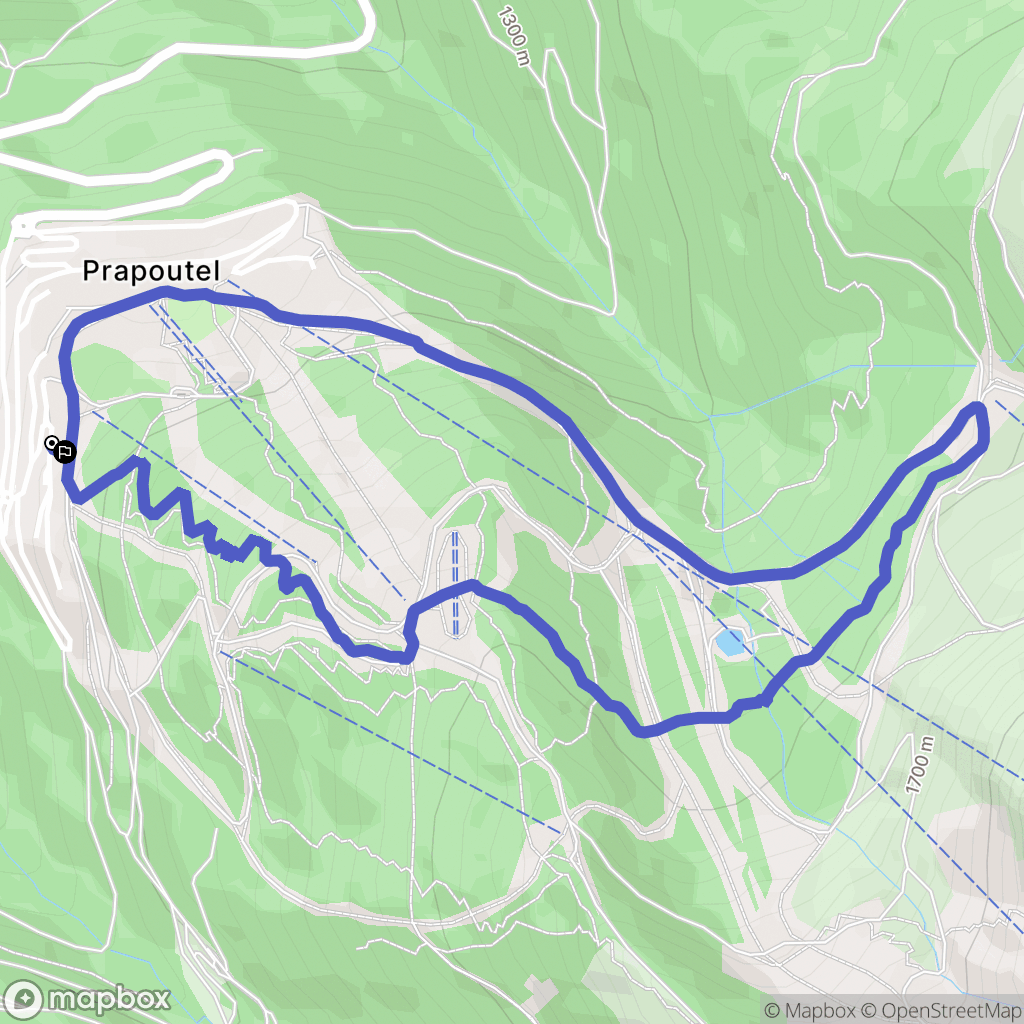 Les Adrets : carte du parcours de randonnée - France