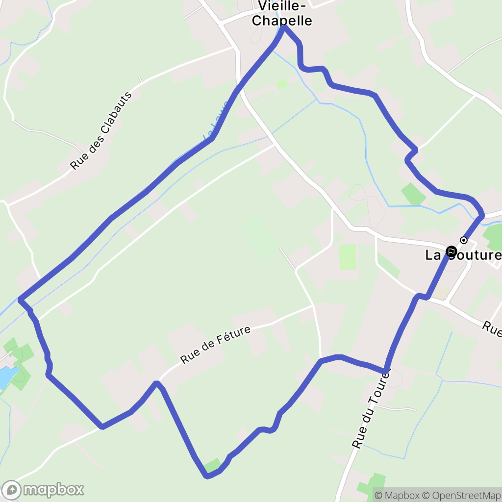 La Couture : carte du parcours de randonnée - France