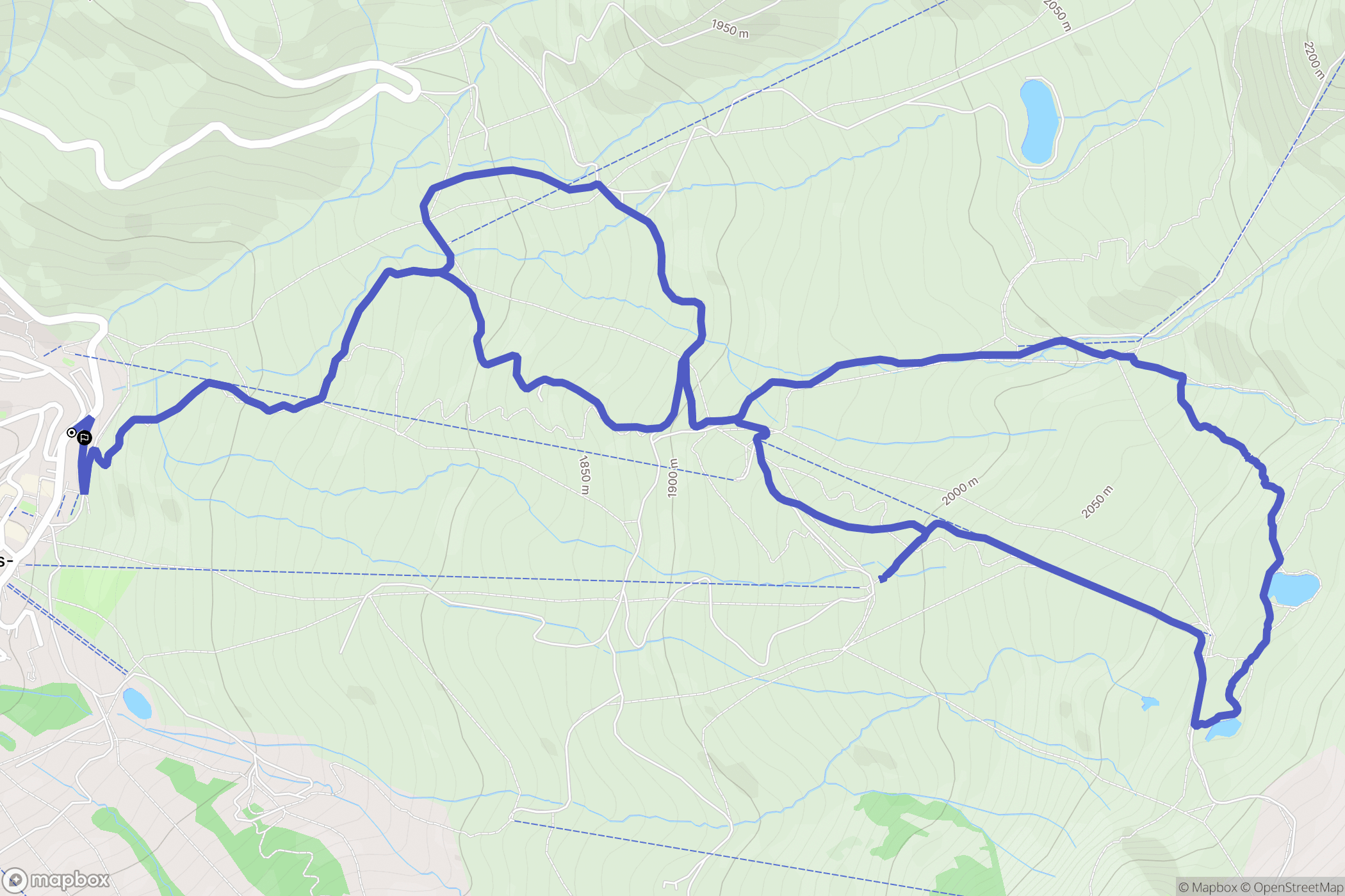 Saint-François-Longchamp : carte du parcours de randonnée - France