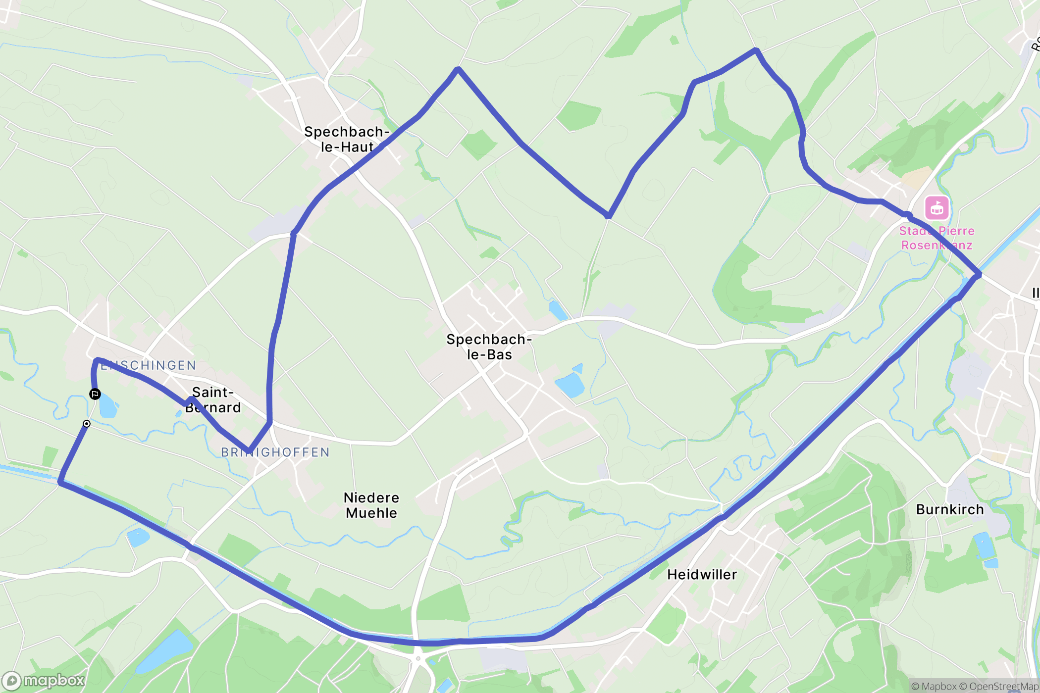 Saint-Bernard : carte du parcours de randonnée - France