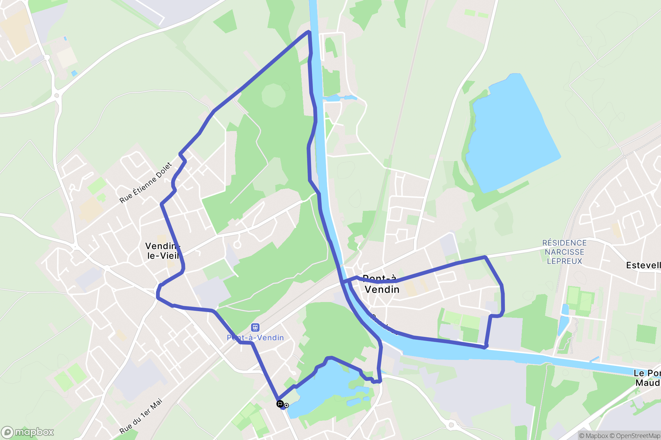 Annay : carte du parcours de randonnée - France