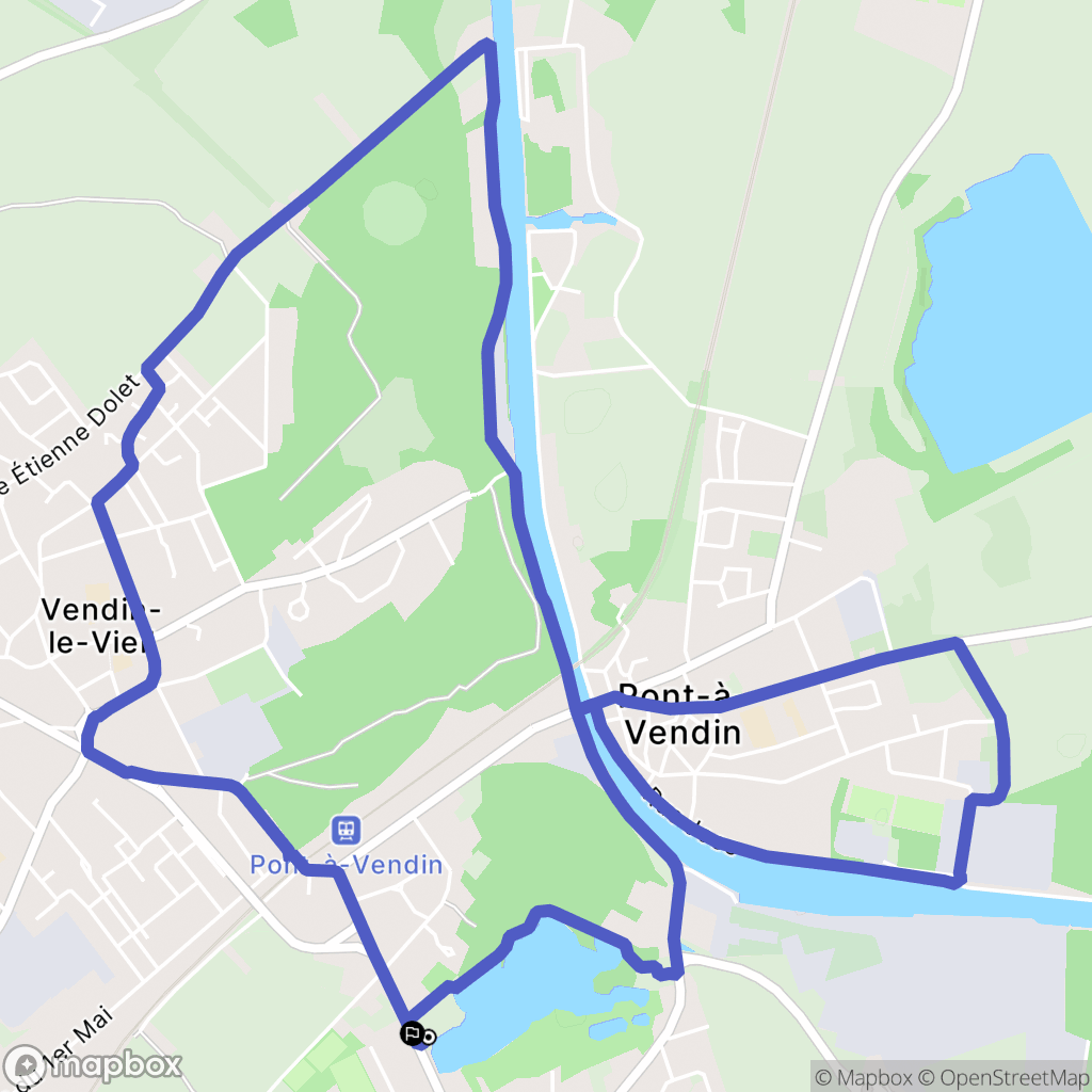 Annay : carte du parcours de randonnée - France