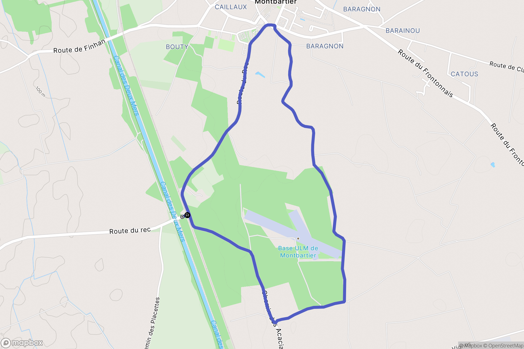 Bessens : carte du parcours de randonnée - France