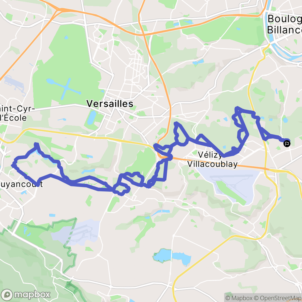 Clamart : carte du parcours de randonnée - France