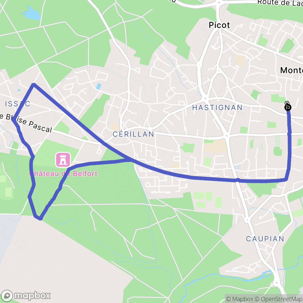 Saint-Médard-en-Jalles : carte du parcours de randonnée - France