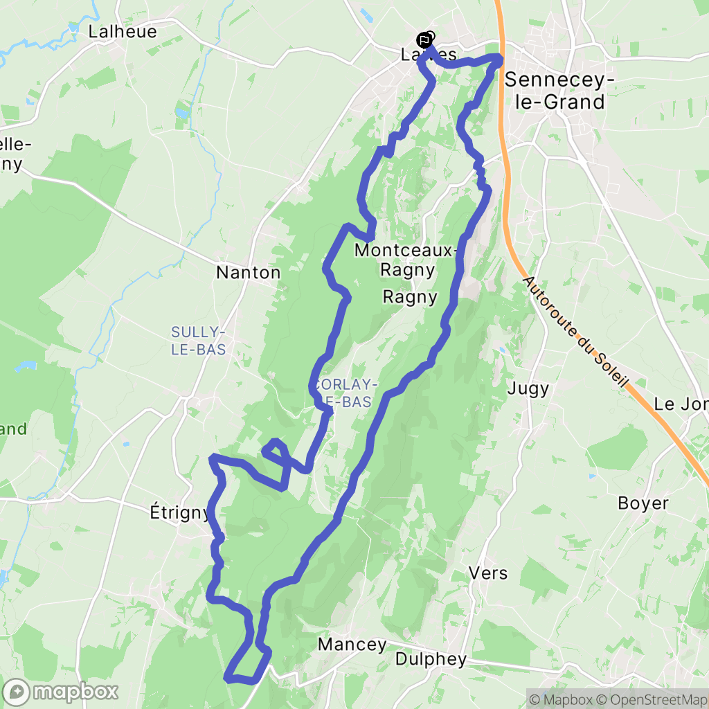 Laives : carte du parcours de randonnée - France