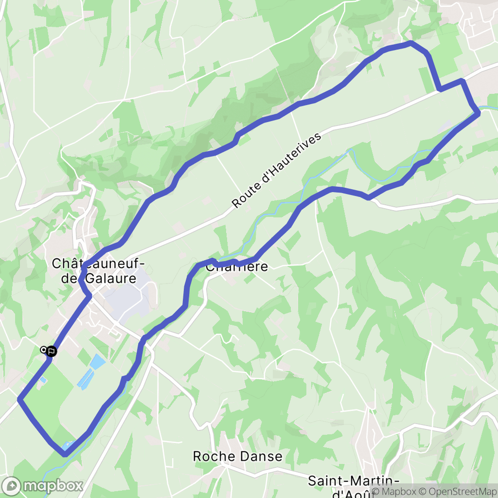 Châteauneuf-de-Galaure : carte du parcours de randonnée - France