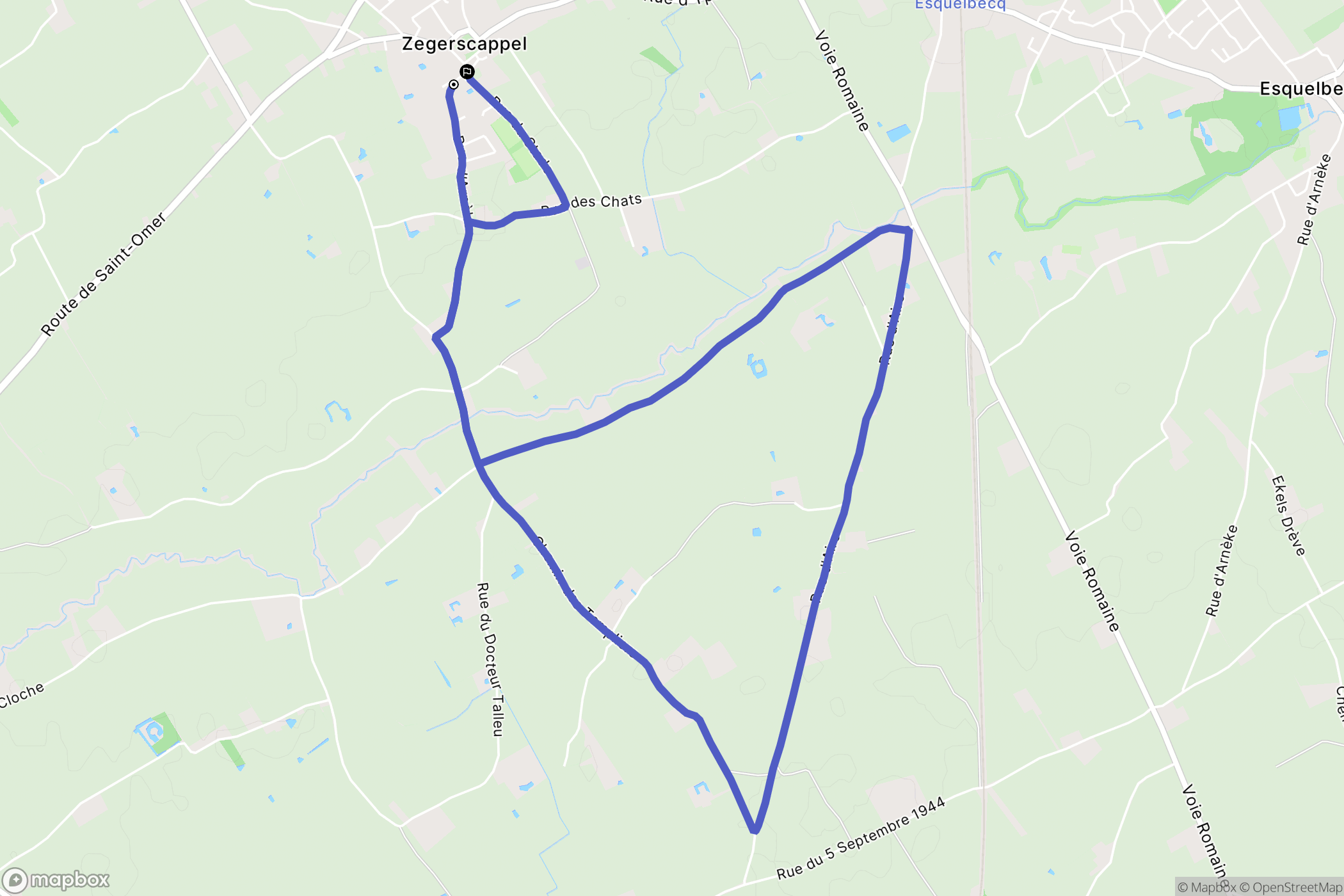 Zegerscappel : carte du parcours de randonnée - France
