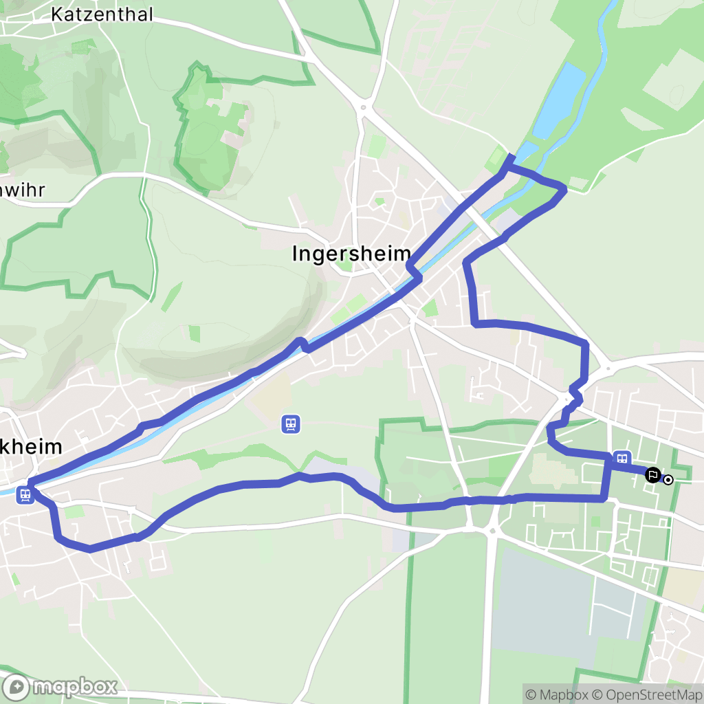 Wintzenheim : carte du parcours de randonnée - France