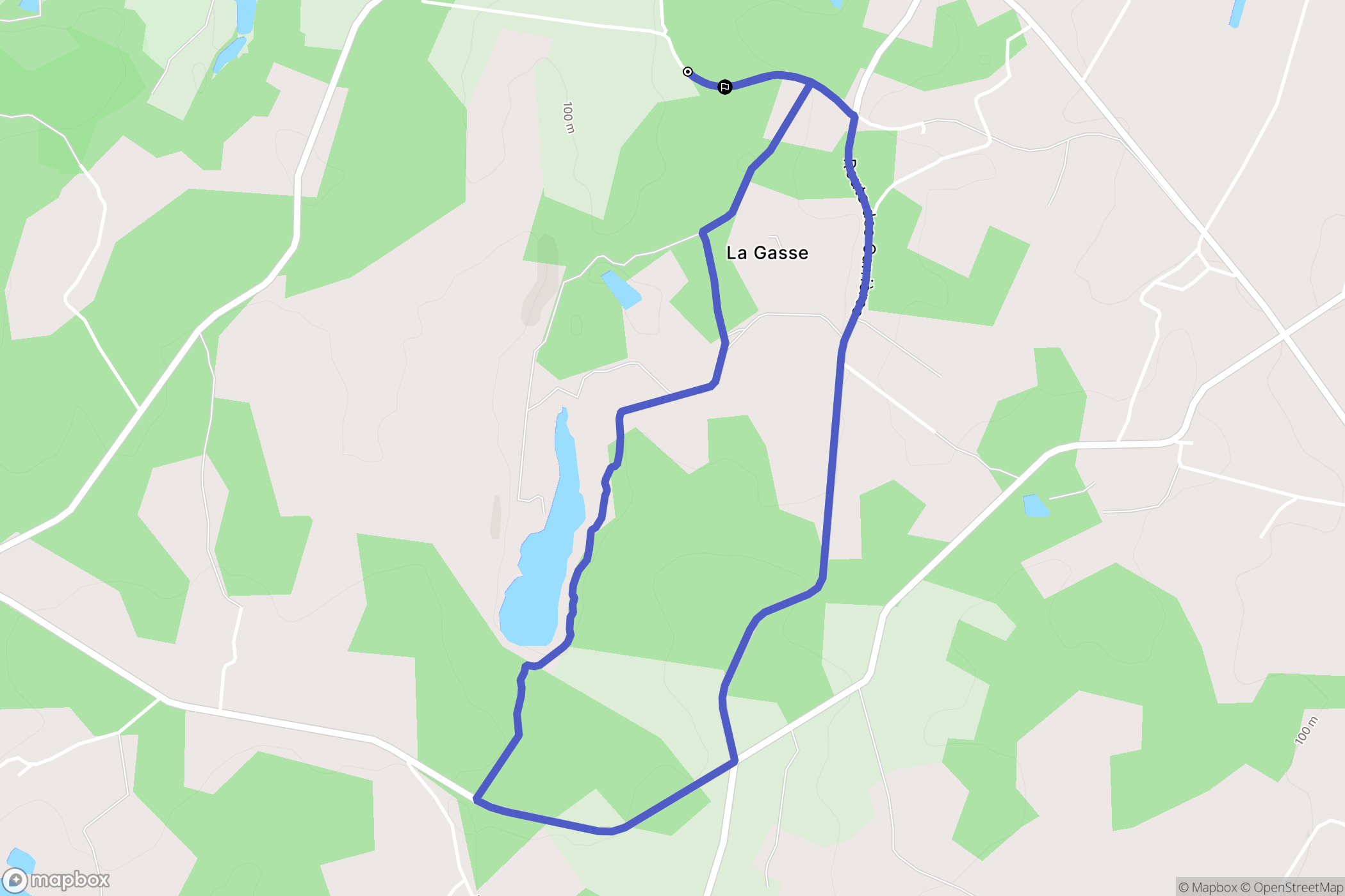Condéon : carte du parcours de randonnée - France