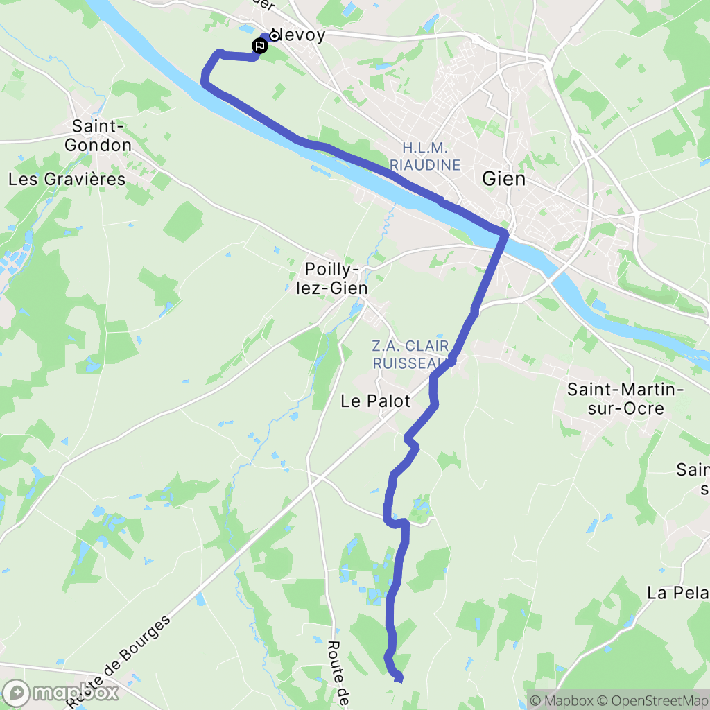 Nevoy : carte du parcours de randonnée - France
