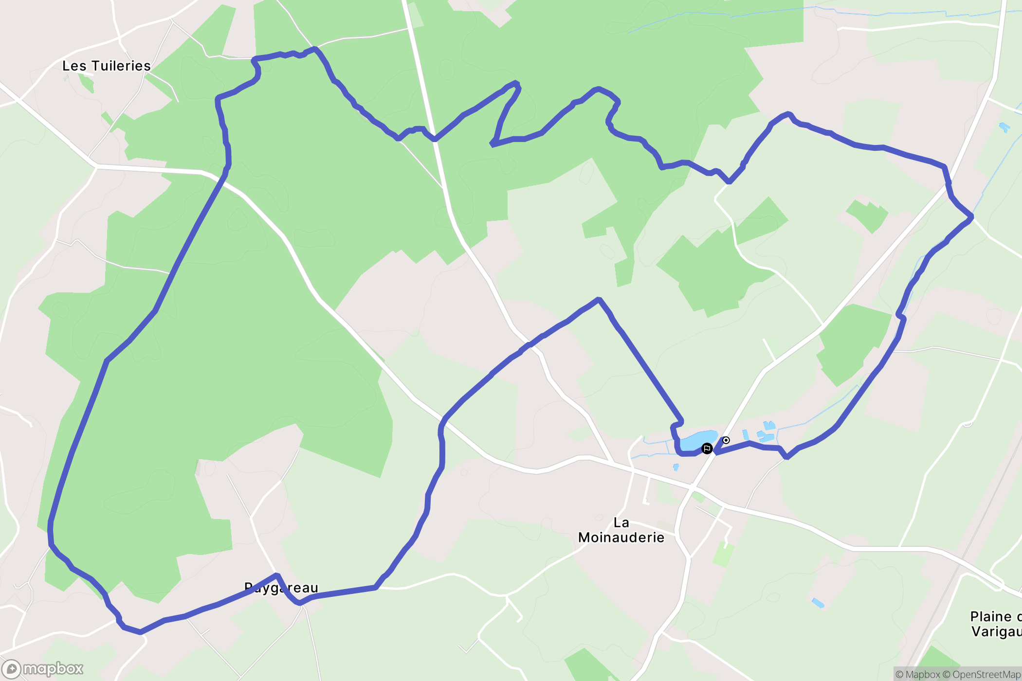 Sossais : carte du parcours de randonnée - France