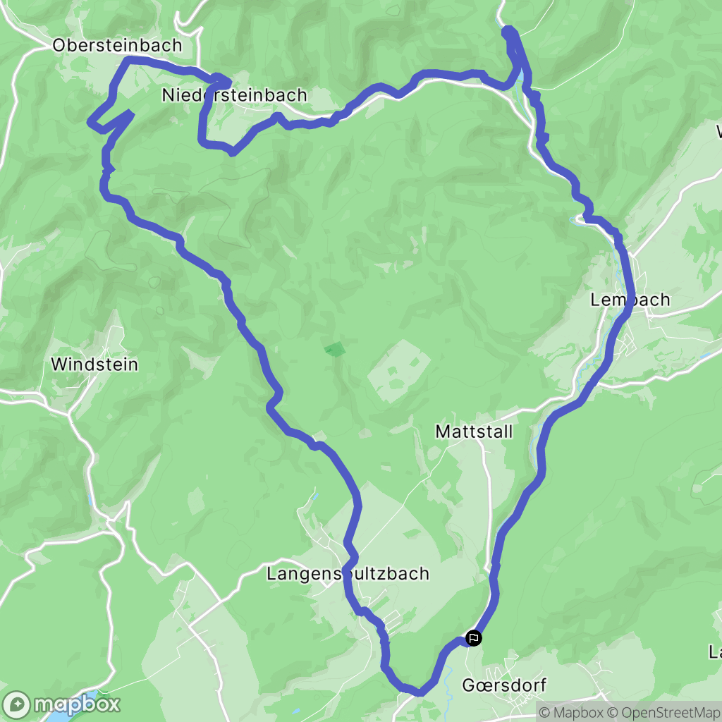 Gœrsdorf : carte du parcours de randonnée - France