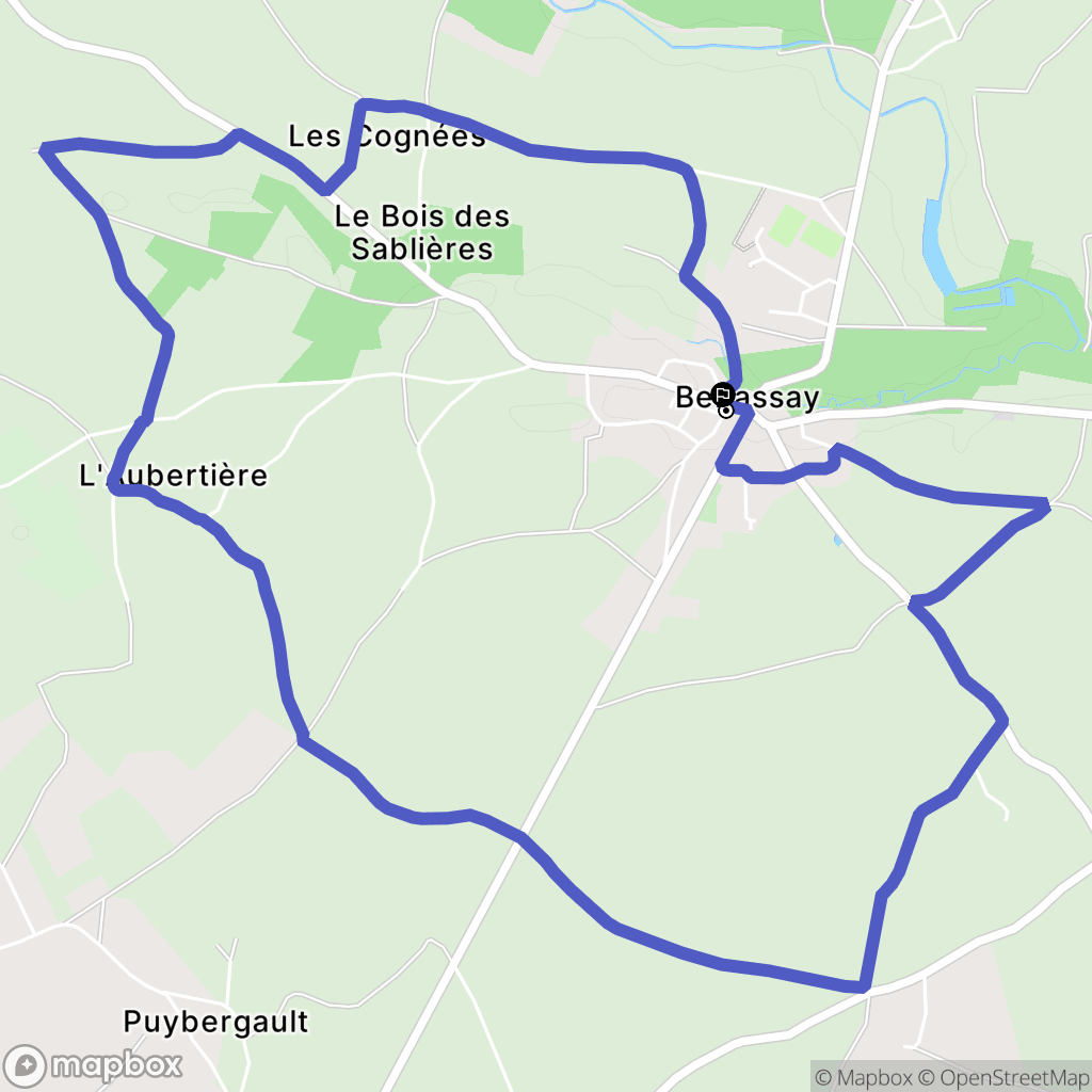 Boivre-la-Vallée : carte du parcours de randonnée - France