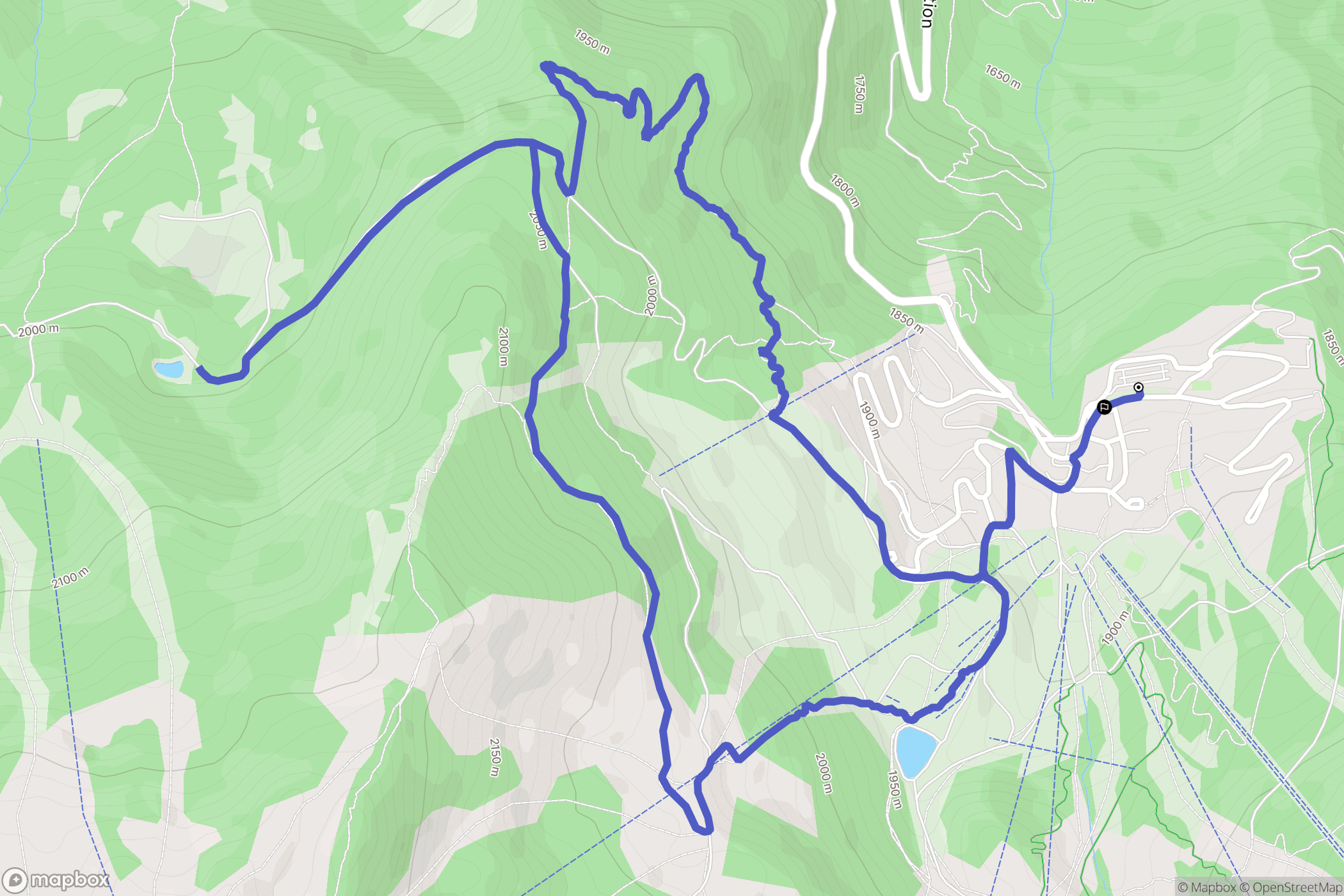 Risoul : carte du parcours de randonnée - France