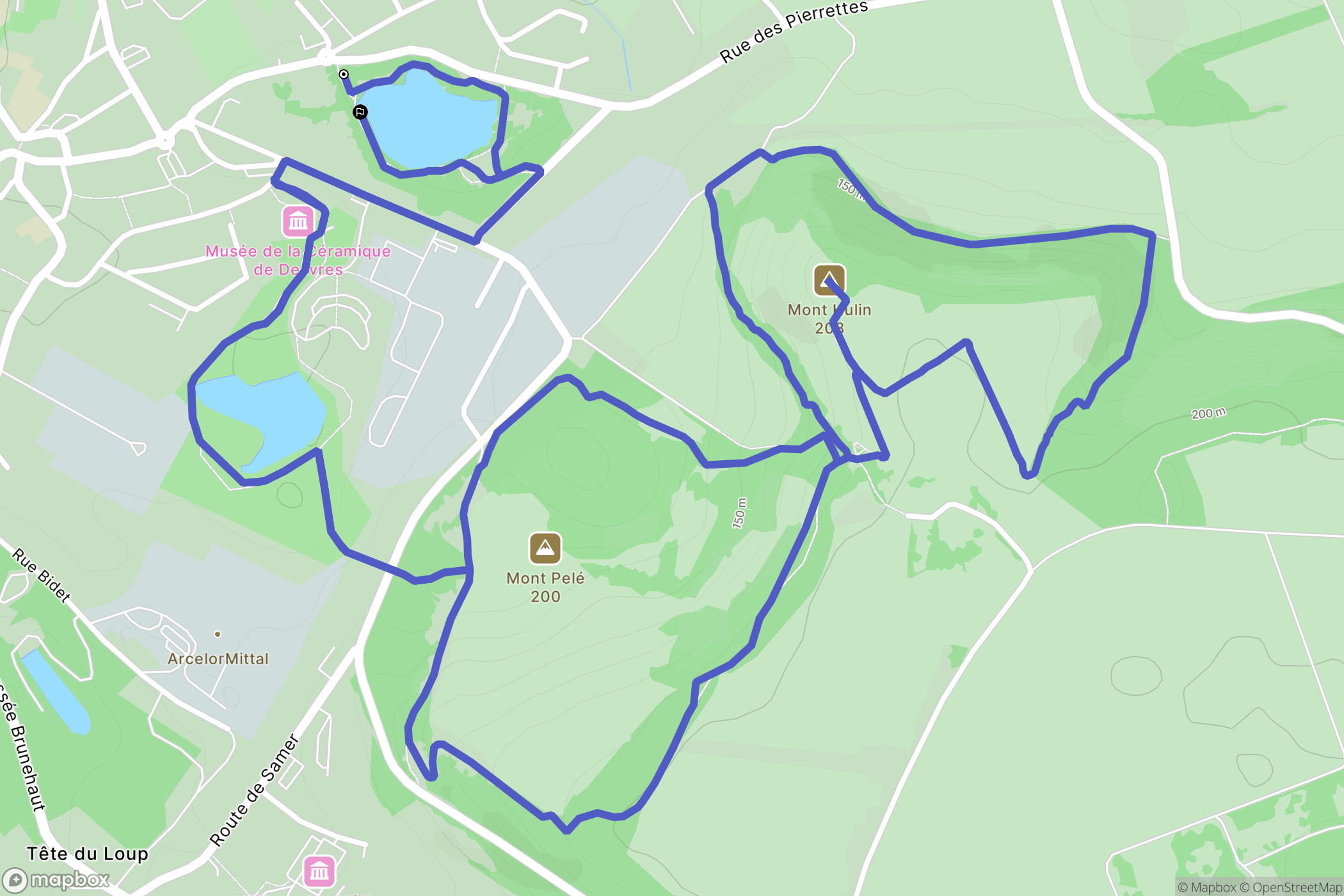 Desvres : carte du parcours de randonnée - France
