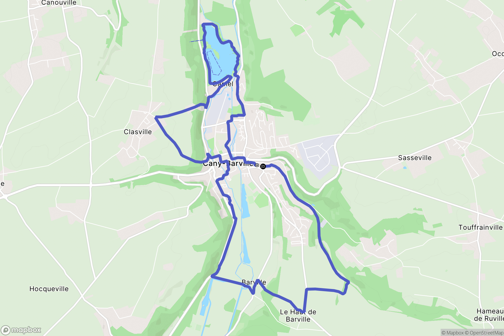 Cany-Barville : carte du parcours de randonnée - France