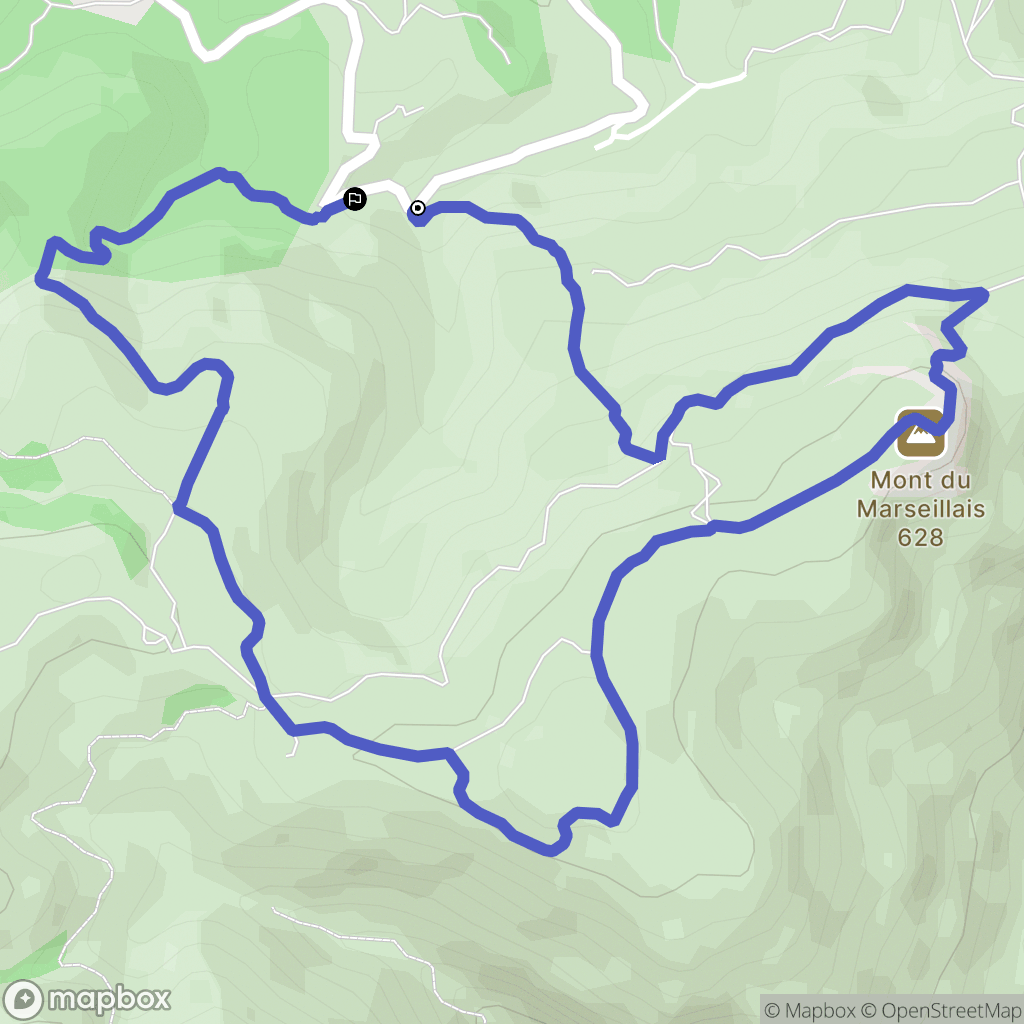 Peypin : carte du parcours de randonnée - France