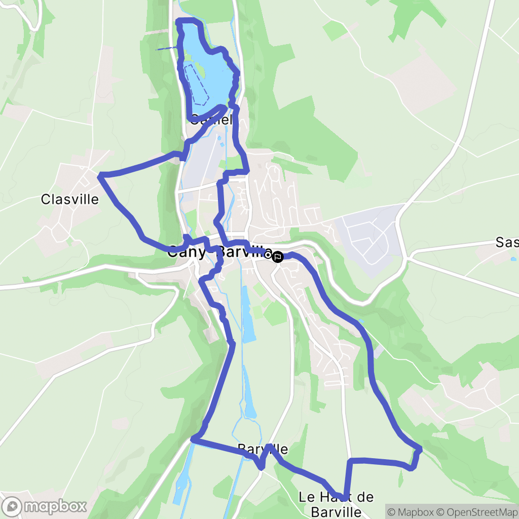 Cany-Barville : carte du parcours de randonnée - France