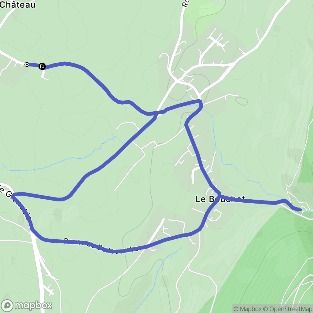 Autrans-Méaudre en Vercors : carte du parcours de randonnée - France