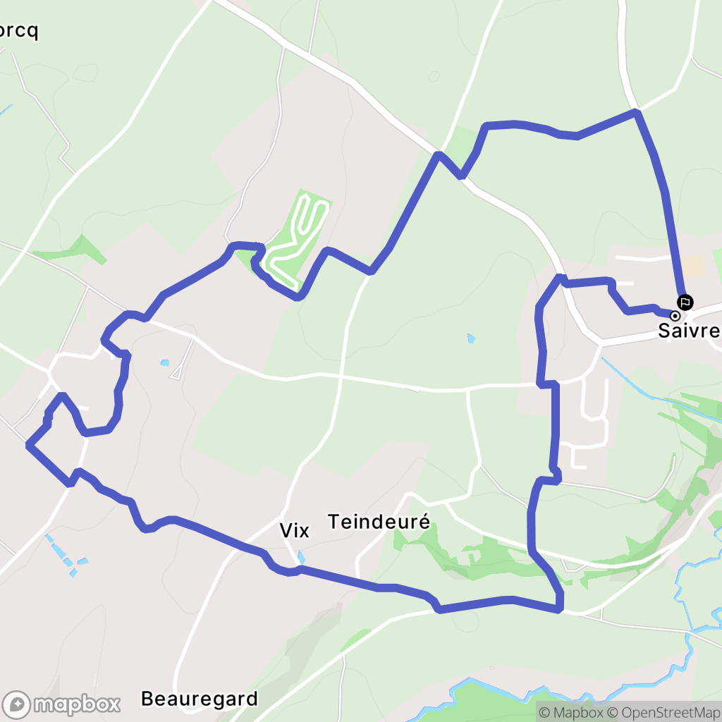 Saivres : carte du parcours de randonnée - France