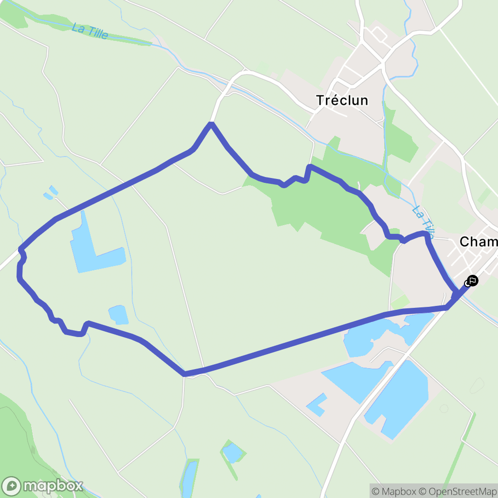 Champdôtre : carte du parcours de randonnée - France