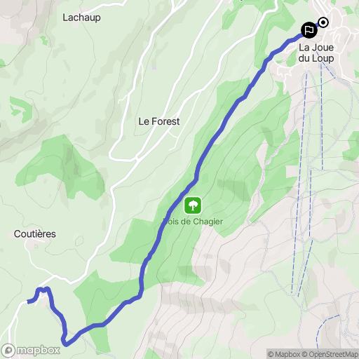 Le Dévoluy : carte du parcours de randonnée - France