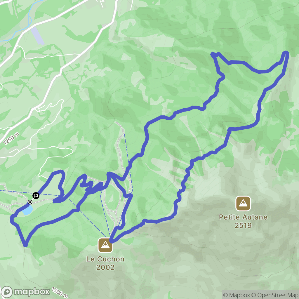 Saint-Léger-les-Mélèzes : carte du parcours de randonnée - France