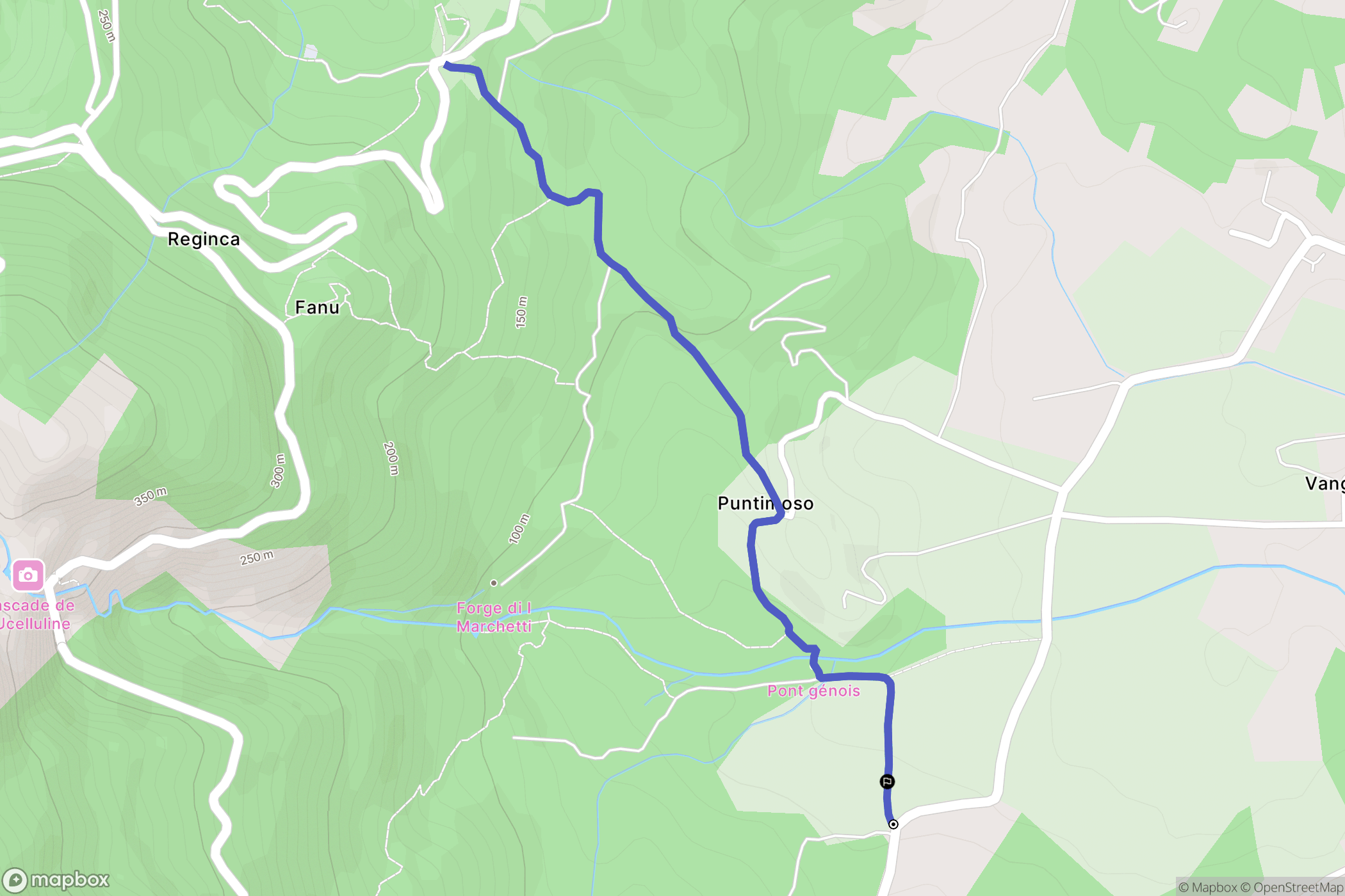 Santa-Maria-Poggio : carte du parcours de randonnée - France