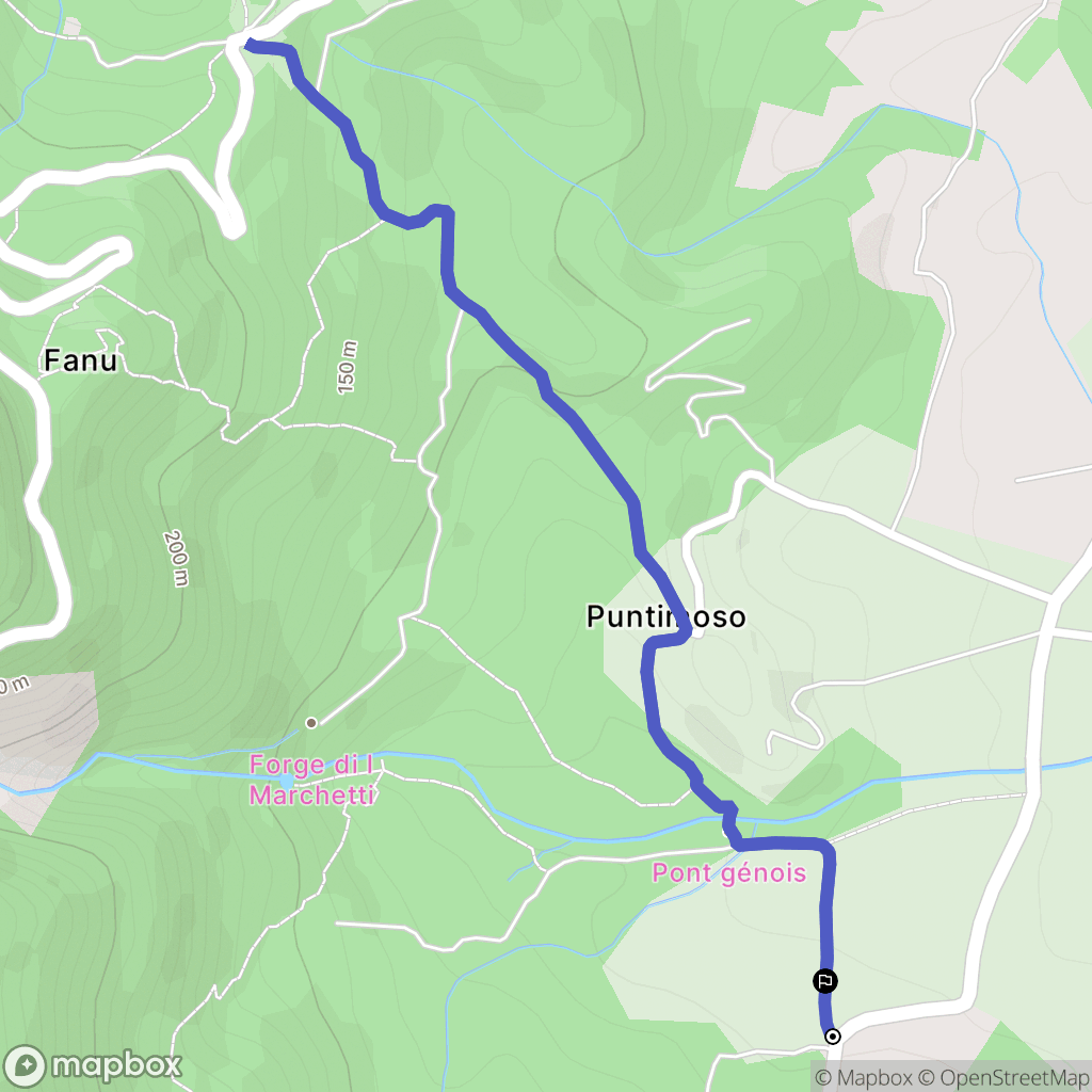 Santa-Maria-Poggio : carte du parcours de randonnée - France