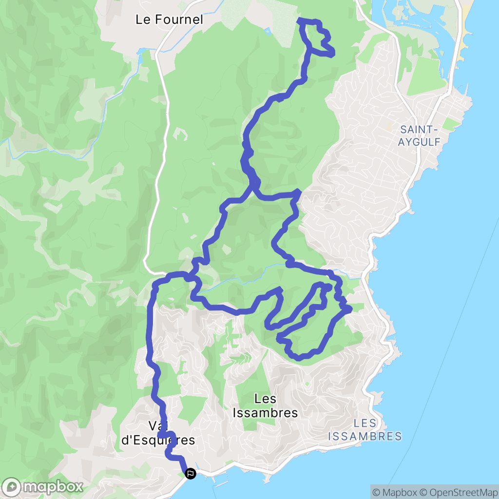 Sainte-Maxime : carte du parcours de randonnée - France