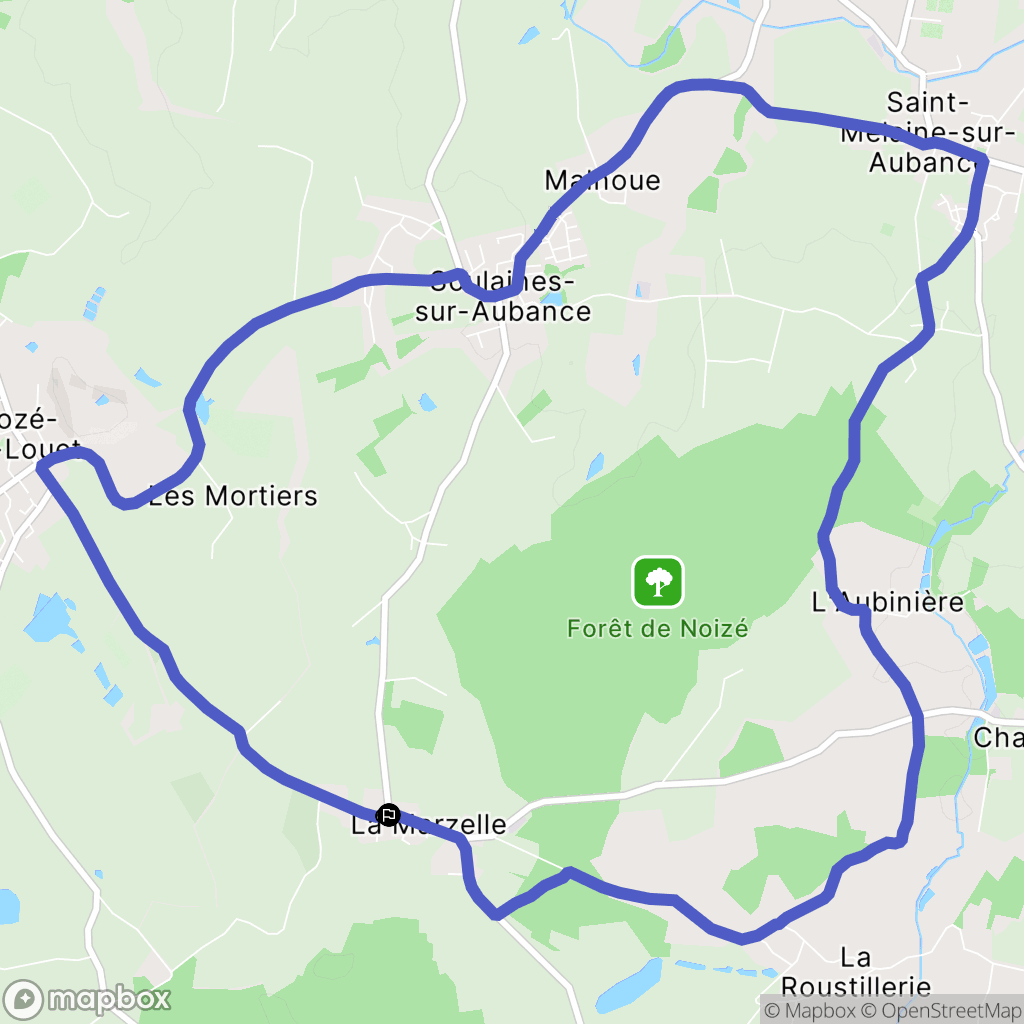 Soulaines-sur-Aubance : carte du parcours de randonnée - France