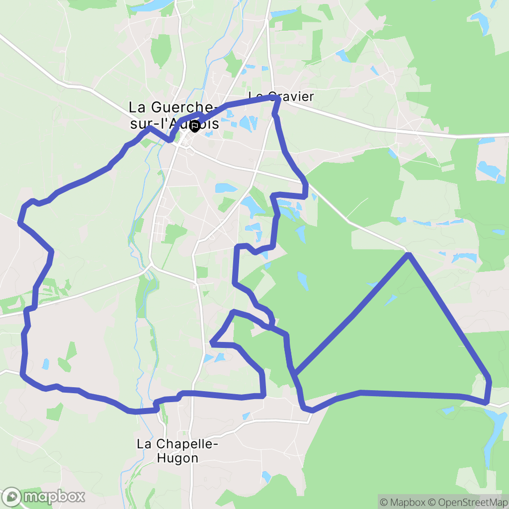 La Guerche-sur-l'Aubois : carte du parcours de randonnée - France