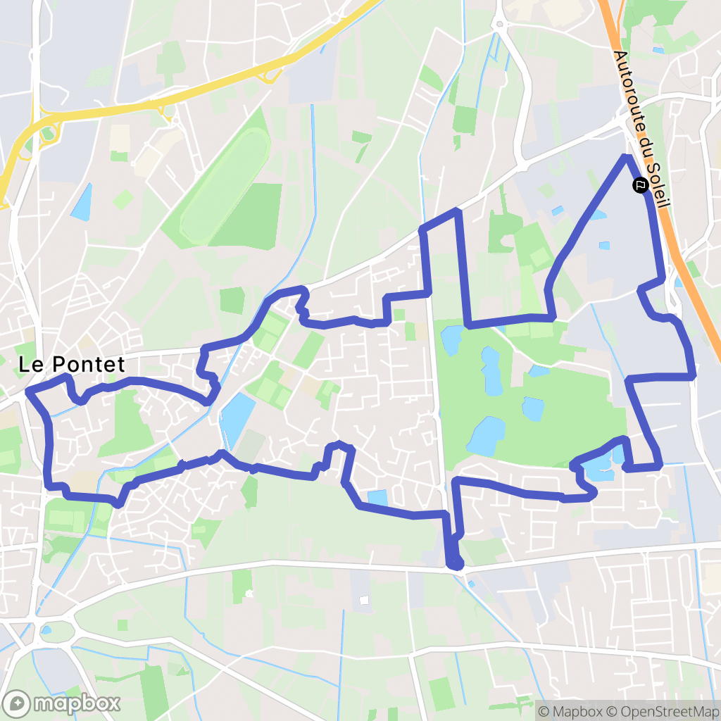 Vedène : carte du parcours de randonnée - France